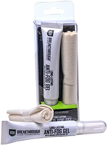 Breakthrough Clean Technologies Anti-Fog Lens Gel Kit, 10ml Tube & Cloth