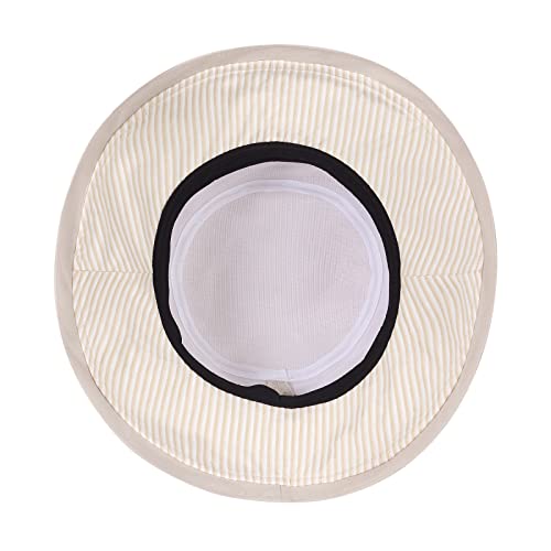 Myfsma Wide Brim Womens Sun Hat, Fishing Hats Uv Protection Bucket Hat, Fisherman Packable Cute For Travel (Beige) #TOP3