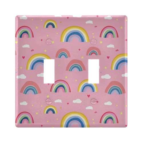 UMIRIKO Cartoon Rainbow Light Switch Cover Plate Covers Decorative Double Toggle Home Decor 202b5826