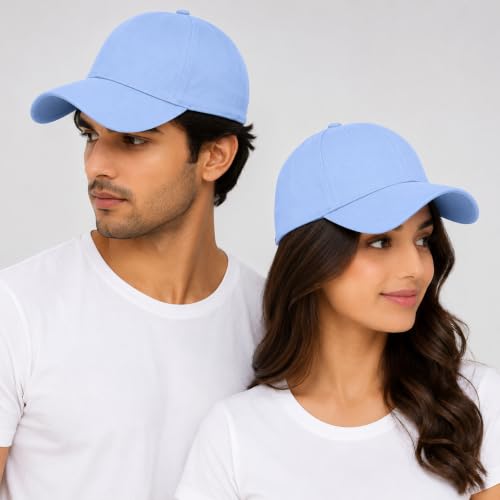 Image of Branded Cap for Men Women Unisex Boy's Girl's Topi Adjustable Strap Free Size Cotton Summer Sports Cricket Gym Dance Free Size