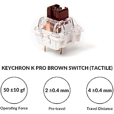 Keychron V2 Wired Custom Mechanical Keyboard, 65% Layout QMK/VIA Programmable Macro with Hot-swappable K Pro Brown Switch Compatible with Mac Windows Linux (Frosted Black - Translucent)