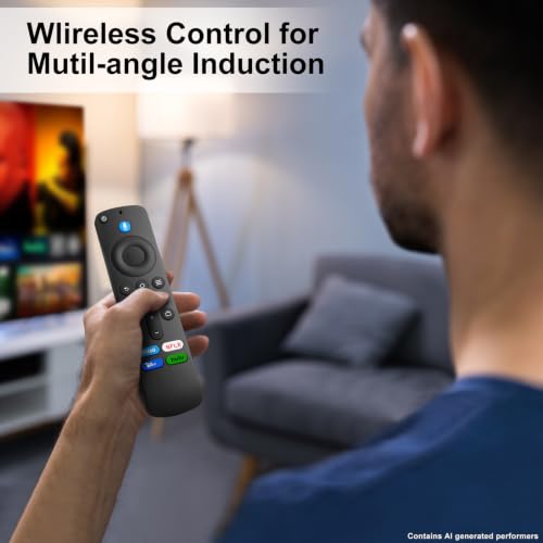 Image of Voice Remote Replacement for Fire TV Stick, Cube & Amazon Fire TVs | One-Touch Access to Your Favorites - Voice Remote with NFLX, Dis+, Hulu & Video Shortcut Keys for Fire TV Stick /Cube