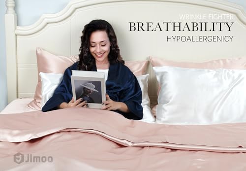 100% Mulberry Silk Pillowcase for Hair and Skin, 22 Momme Pure Natural Silk Pillow Case Both Sided with Zipper, Pillow Cover for Women Mom Men (Light Pink, King 20''×36'')