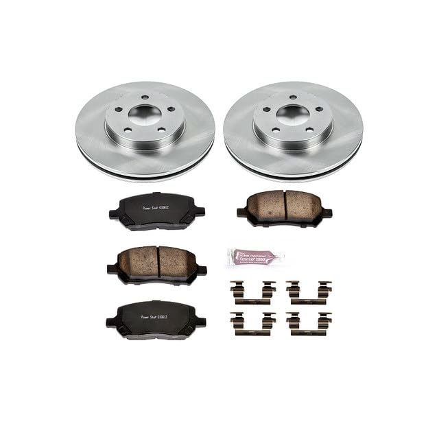 Image of PowerStop Front Brake Kit for Chevrolet Cobalt 2007-10 | Pontiac G5 2007-10 - Z17 Ceramic Brake Pads & Disc Rotors Replacement, KOE2983