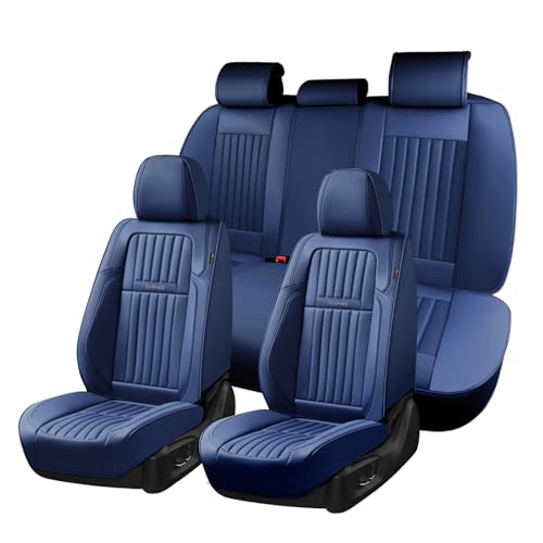 Image of Coverado Car Seat Covers Full Set, Seat Covers for Cars, Car Seat Cover, Car Seat Protector, Leather Car Seat Cushion, Waterproof Car Seat Covers Front Seats and Back Fit for Most Cars(Blue)