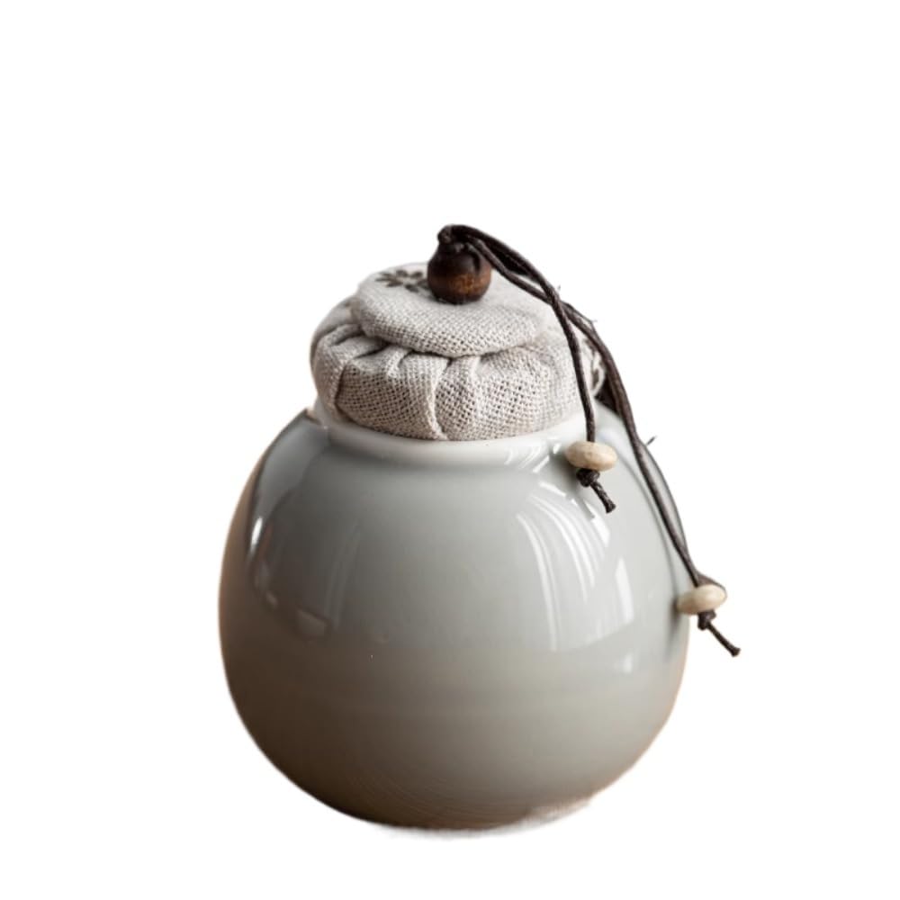 Pot à thé en céramique céladon de 9.5cm pour la conservation du matcha
