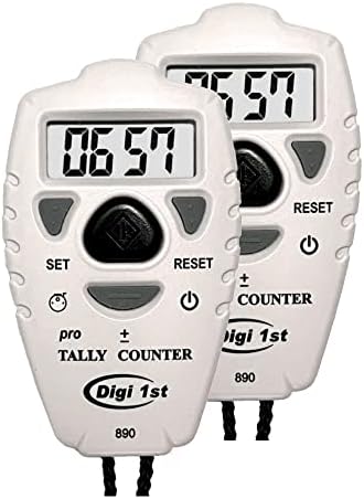 Digi 1st 2 Pack TC-890 Digital Tally Counter, Electronic Up Down Clicker Counter, Add/Subtract People Counter, Handheld Pitch Counter for Golf, Lap & Knitting
