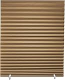 Changshade 6-Pack Pleated Paper Temporary Shades Cordless Light Filtering Cut to Size Temporary Paper Blinds for Indoor Windows of Office, Bedroom, Bathroom, Living Room, 36' W x 72' H, Brown