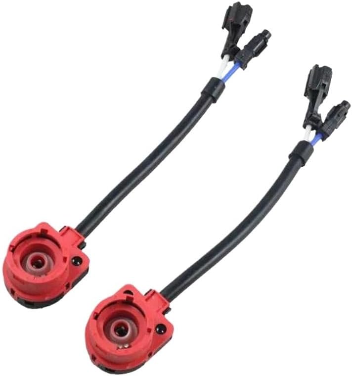 2PCS D2S D2R D2C D2 HID Xenon Bulb Adaptor Small K+ET Plug wire Cable Wiring Harness Converter Connector Adapter