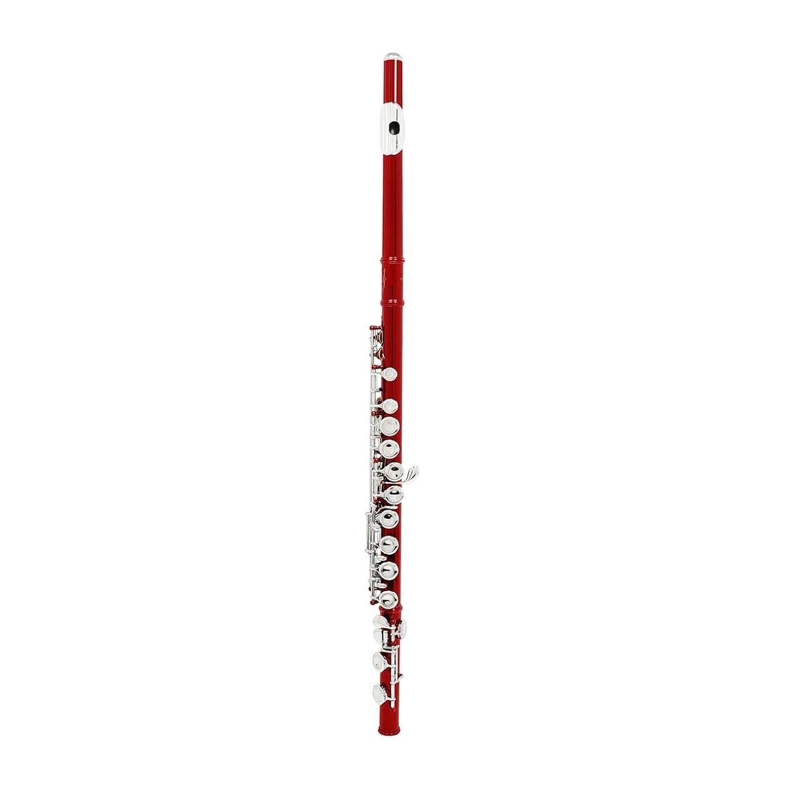 Flauto Do Foro Chiuso Strumento a fiato con flauto traverso rosso in cupronichel da concerto occidentale a 16 fori
