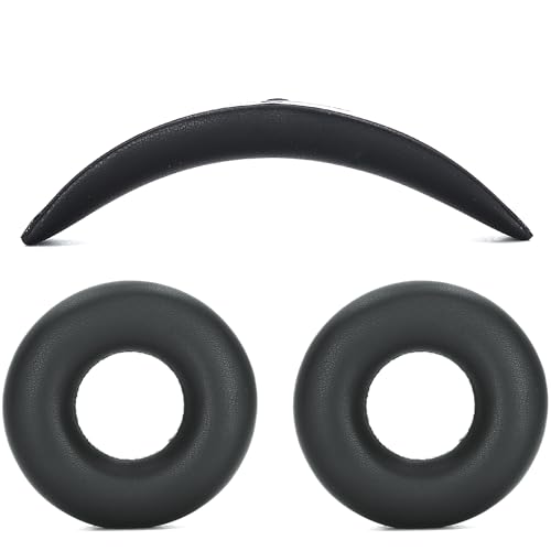 Defean Ersatz-Kissen-Set 2-in-1-Ohrpolster und Kopfbügel kompatibel mit Sony WH-CH520 kabellosen Kopfhörern Ersatz-Kopfbandpolster und Ohrpolster Reparaturteil (schwarz)
