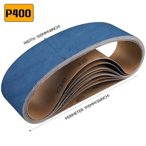 Image of 10-Piece Premium 4 x 36 Inch Zirconia Sanding Belts 400 Grit