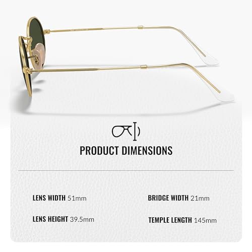 Ray-Ban RB3547 OVAL METAL Oval Shaped Sunglasses for Men & Women with Official RAYBAN Eyewear Kit4