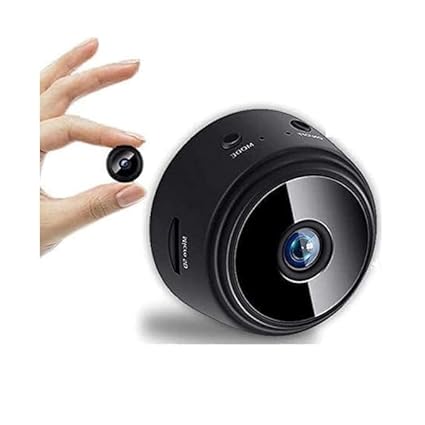 EGNORE Mini Wireless WiFi Security Camera | HD 1080p Indoor Video Recorder with Low Light Vision | Portable & Magnetic | 1080P Audio Video Hidden Camera for Home Offices Security