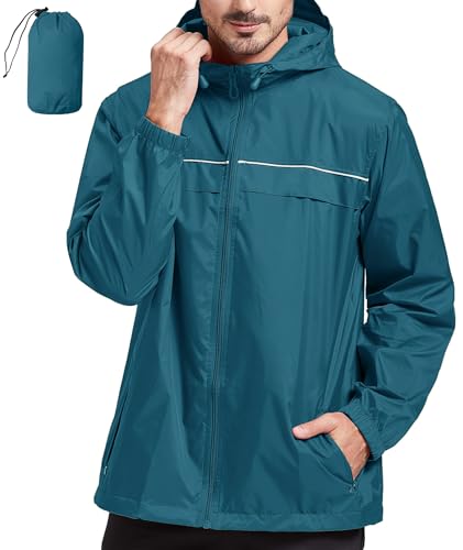 SWISSWELL Rain Jacket Men Waterproof Win…