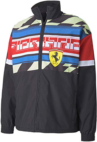 Chaqueta Hombre PUMA Scuderia Ferrari Street Woven deportiva negra de vestir