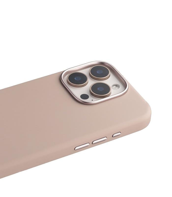 Image of Liquid Silicone Series Case for iPhone 16 Pro Compatible with Wireless Charging | Soft Touch Anti-Fingerprint Finish | Shockproof Slim Protective Back Cover | Pink Edition
