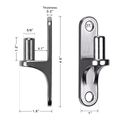 Insaga 2Pcs Wall Mount Gate Hinge For Farm Gate, 304 Stainless Steel Chain Link Fence Post Gate, One-Piece Molding Wall Plate Hinges, Chain Link Gate Hinge With 5/8'' Hinge Pin (Screws Not Included) #TOP3