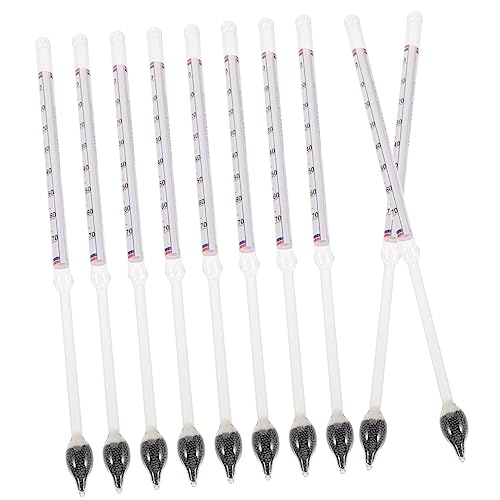 HOMOCONO 10pcs Maple Syrup Hydrometers Maple Syrup Making Supplies Glass Alcohol Hydrometers Easy to Read Gauges