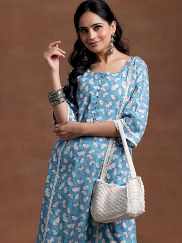 Image of Libas Printed Cotton A-Line Kurta