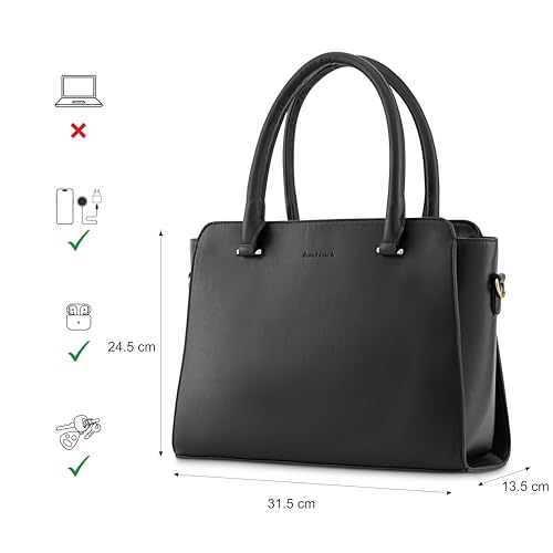 Image of Fastrack Solid Classic Satchel Bag for Women, Girls and Ladies | Made up of Premium Faux Leather | Fits Upto 11 inch iPad or Tablet