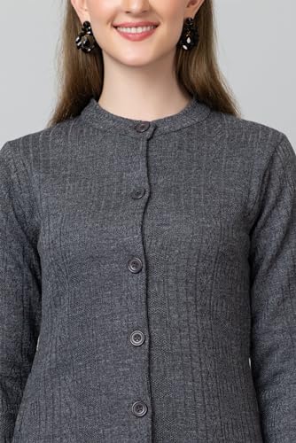 Image of HIFZAA Womens Woolen Long Cardigan Sweater for Women Winter wear for Ladies M to 4XL