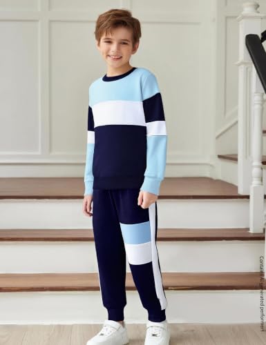 Image of mkodopy Boys Clothes Hoodie Sweatsuits Tops and Pants Boys Fall Winter Outfits Boy Clothing Set