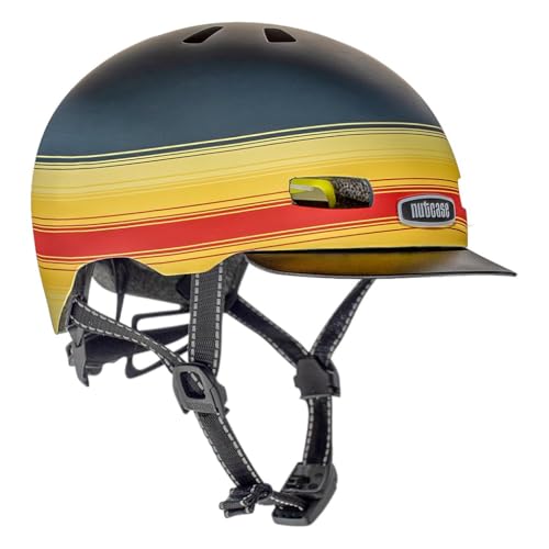 Nutcase, Street, Adult Bike and Skate Helmet with MIPS Protection System for Road Cycling and Commuting, Dipinto Reflective Print MIPS, Large