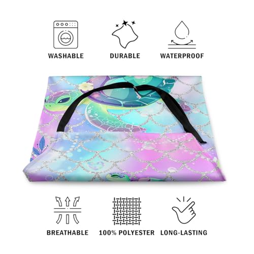 Homewish Whale Apron Kawaii Whale Chef Apron Ombre Watercolor Sequins Fish Scales Kitchen Apron - Image 7