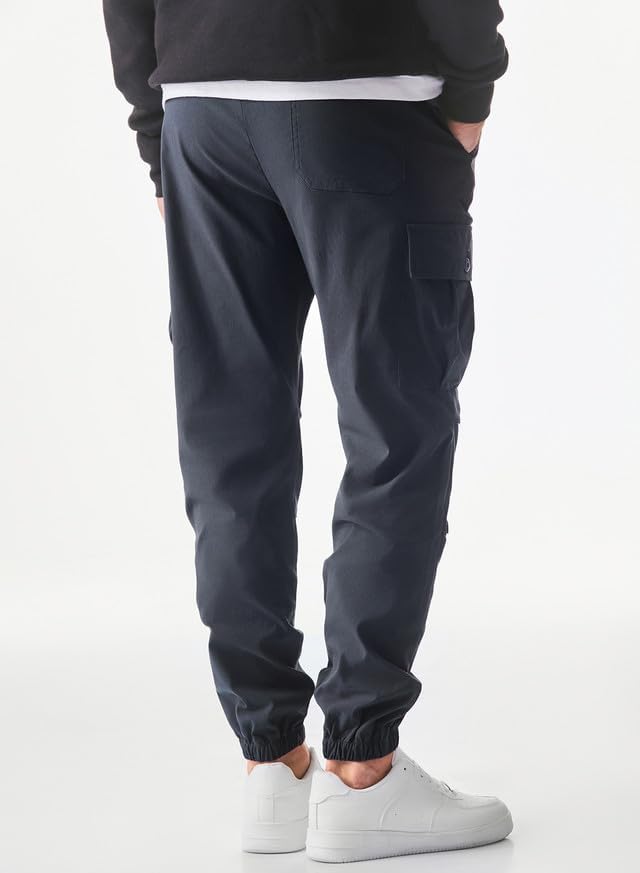 JMIERR Mens Casual Cargo Joggers Pants Elastic Waist Drawstring Stretch Relaxed Fit Work Pants Tapered Sweatpants - Image 2