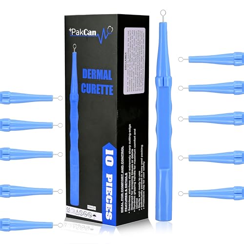 Sterile Disposable Dermal Curettes, Easy Peel Packing - Box of 10 (3 mm)