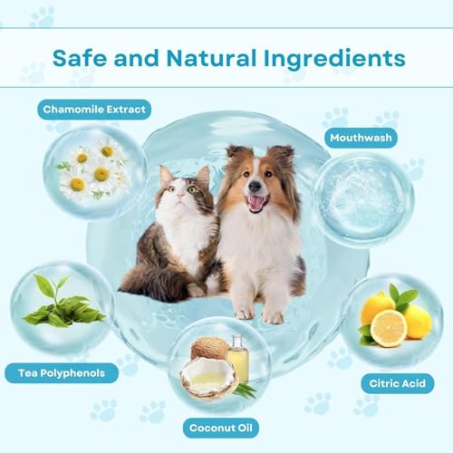 Image of Pets Teeth Cleaning Finger Wipes - Pets Dental Wipes | Dogs & Cats Finger Toothbrush - Hypoallergenic, Unscented Cleaning & Oral Hygiene for Fresh Breath and Healthy Wipes (Pcs-50)