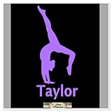 Gymnastic Decal Car Window Decal Laptop Sticker, Backbend Walkover, Handstand Decal ANY COLOR 4' x...