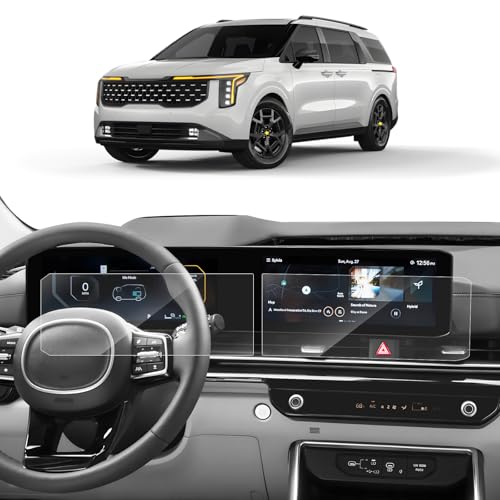 SKTU 4PCS for 2025 2026 Kia Carnival Accessories Screen Protector for 2025 2026 Kia Carnival (LX/LXS/EX/SX/SX Prestige) 12.3-Inch Navigation & 12.3-Inch Instrument Screen [Ultra Clear, Anti-Glare&Scratch] Kia Carnival 2025 2026 Accessories