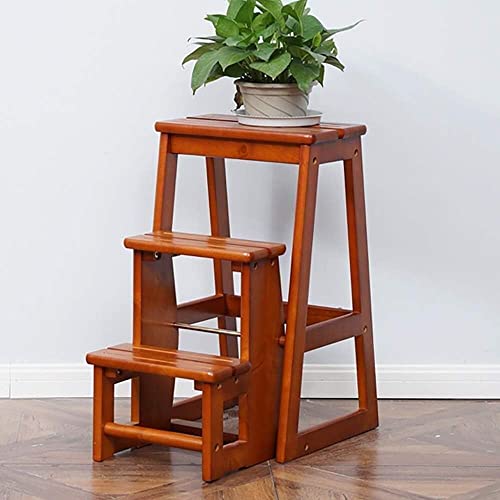 Chaise d'échelle multifonctionnelle double usage en bois 64 cm