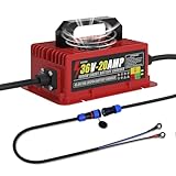 36V Lithium Battery Charger,1000W 43.8V 20A LiFePO4 Battery Charger for Golf Cart/Forklift | IP67 Waterproof 16FT Cable | Fan Cooling & Aluminum Housing | Floor Scrubber, Lift,RV,Boat,Etc