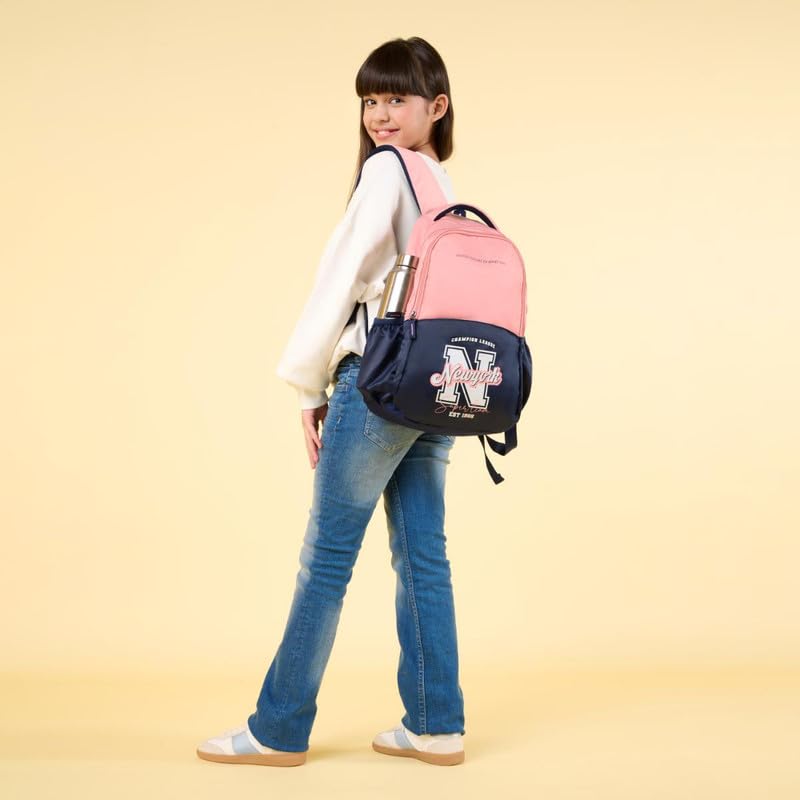 Image of United Colors of Benetton Backpack Flux | Printed High School Bag With 3 CompartMen'sts, Airmesh Padding & 1-Year Warranty - 25L Capacity | Daypack For School Girls & Boys