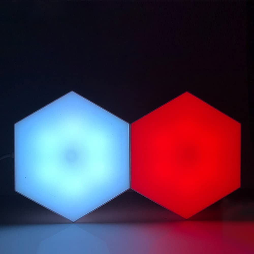 2PCS LED Hexagonal Wall Light Honeycomb Night Lights DIY Modular Touch Sensitive Lamps Creative Geometry Assembly for Home Office Hotel Bar