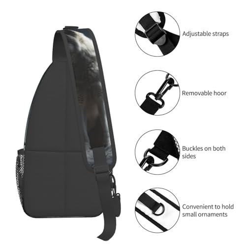 Bolso Cruzado de Pecho para Hombre y Mujer Negro miniatura 5
