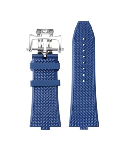 Bracelet montre FKM Overseas Vacheron Constantin caoutchouc bleu pour un style marin élégant