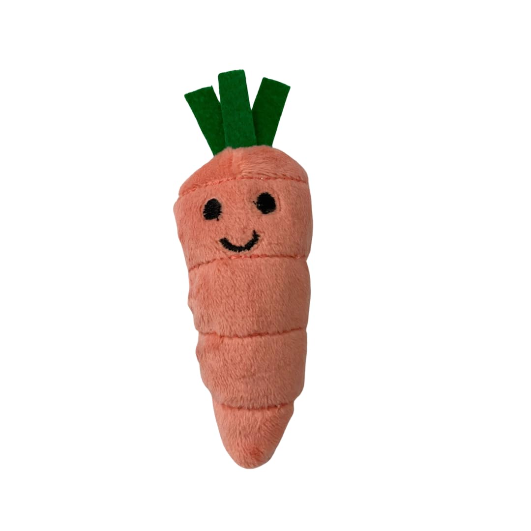 Mopetpet Catnip Toy for Cats Carrot - 100% Filled with Strong Natural Catnip - Durable Soft Plush Chew Toy for Indoor Cats & Kittens, Boredom Relief & Dental Health