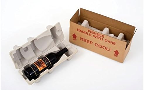 Wine Bottle Shipping Box with Protective Tray (Single) (Package of 2)