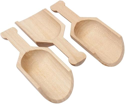 3 cucharas de madera pequeñas cucharas de sal de baño para exfoliantes de azúcar, especias, té, azúcar, detergente en polvo, fiestas, sales de baño