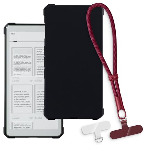 OAGELIM 2-in-1�ی�P�[�X�ƃ��X�g�X�g���b�v Viwoods AiPaper Reader C 6.13 2025 �Ƃ̌݊������� ���O���\�ȃ��j���[�h�t���d�b�J�o�[�A����~�ߕ����h�~�O���b�v�n���h�� (�u���b�N + ���b�h)