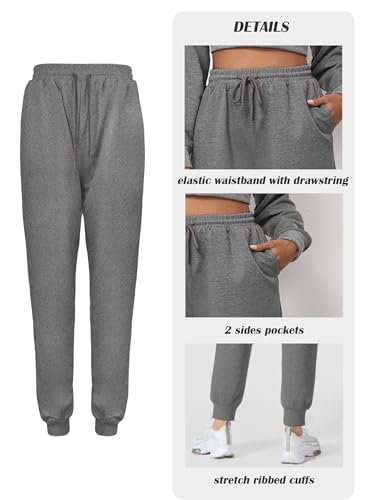 Kiench Teens Girls Joggers Pants Cinch Bottom Sweatpants with Pockets Drawstring2