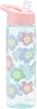 Smash Pastel Flower Water Bottle with Straw 700ml, PinkBlue