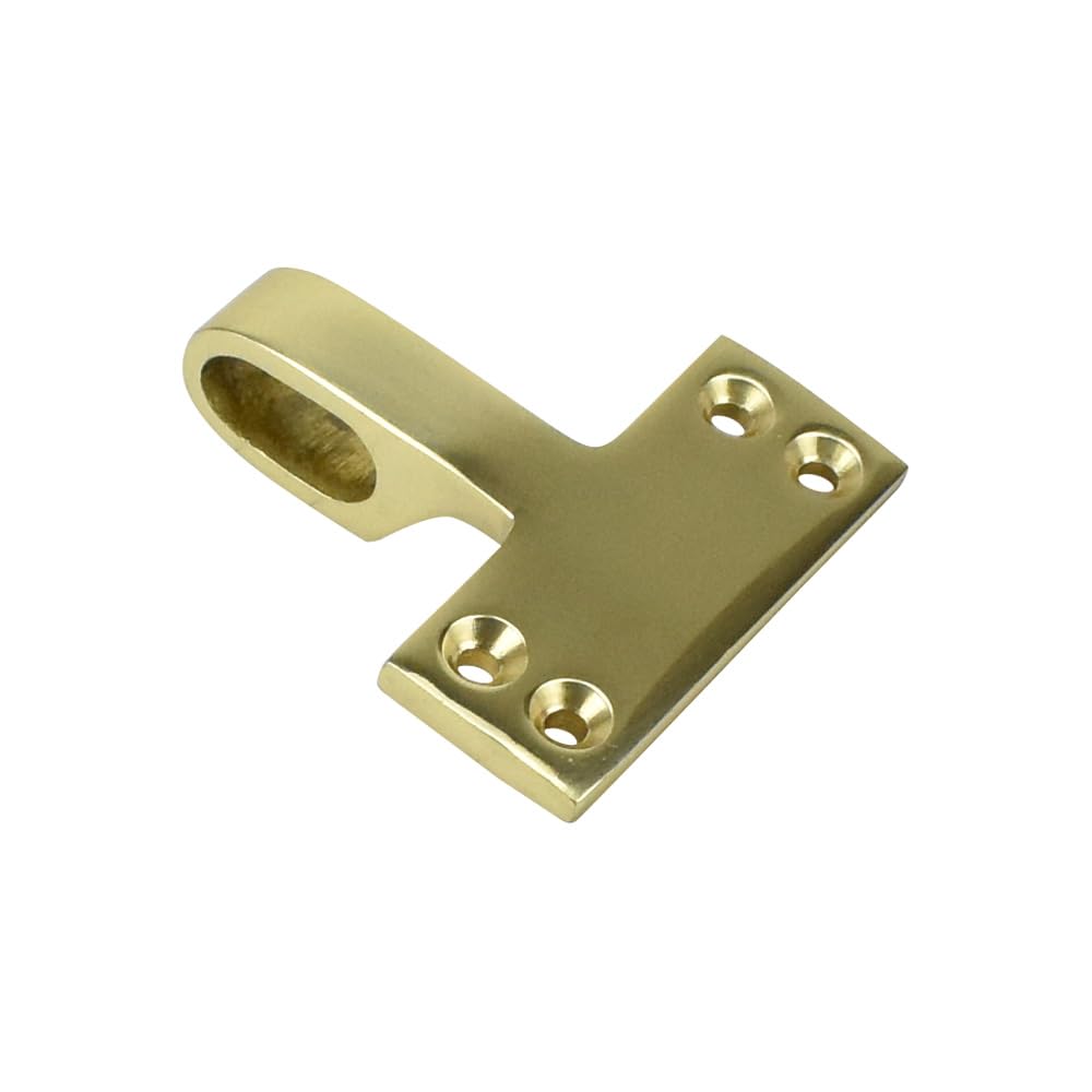 Sash Heritage Polished Brass Brass Metal Flat Sliding Sash Window Eye (Heavy Duty)