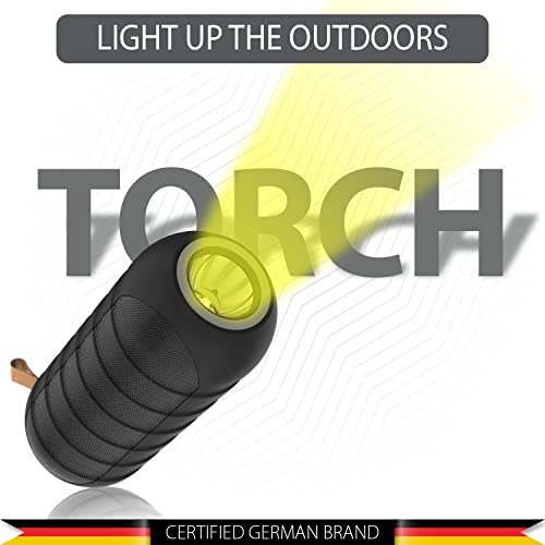 Image of Blaupunkt BT10 Portable Wireless Bluetooth Speaker with LED Flashlight & SOS Function I 1200mAh Rechargeable Battery I Built-in Mic /TF /FM for Hiking,Camping, Bikers