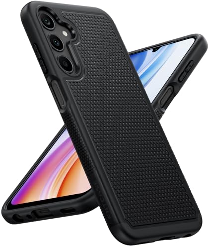 Image of FNTCASE for Samsung Galaxy A25 Case: Galaxy A25 5G Phone Case Dual Layer Protective Phone Cover Rugged Full Body Drop Protection Shockproof Phone Case (Black)