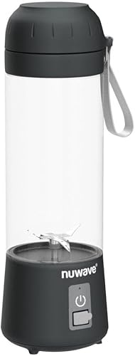 Miniatura 4 de Nuwave Licuadora portátil con USB-C recargable, 6 cuchillas para triturar hielo, tarro de 18 onzas sin BPA, licuadora de batidos para viajes,